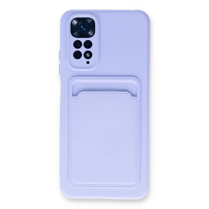 BFS  Xiaomi Redmi Note 11S Kılıf Kelvin Kartvizitli Silikon - Lila