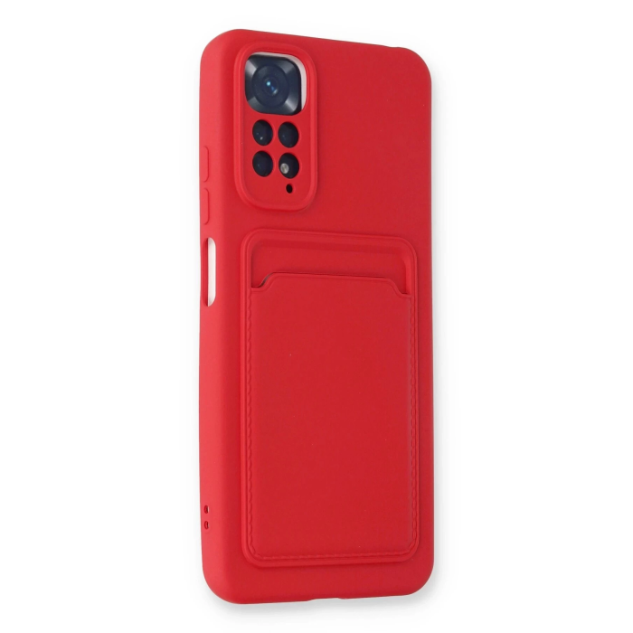 BFS  Xiaomi Redmi Note 11S Kılıf Kelvin Kartvizitli Silikon - Kırmızı