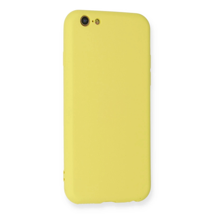 BFS  iPhone 6 Kılıf Nano içi Kadife Silikon - Sarı