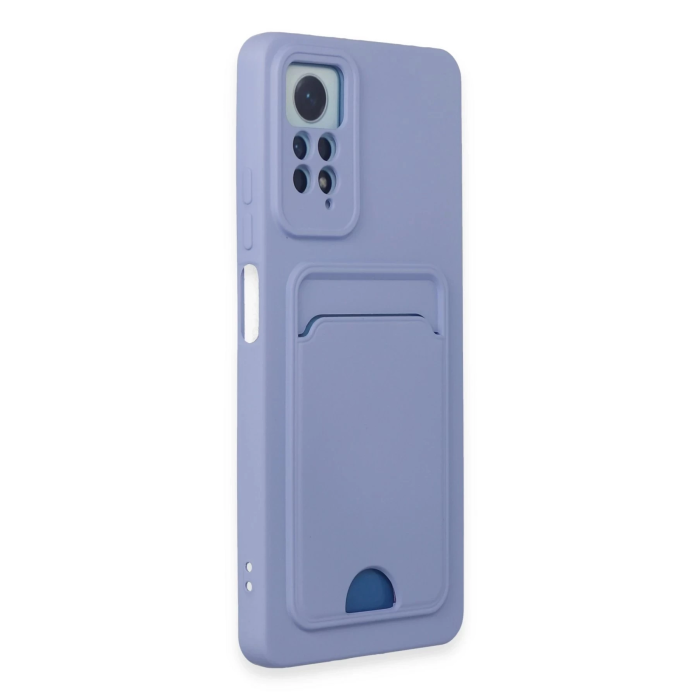 BFS  Xiaomi Redmi Note 11 Pro Kılıf Kelvin Kartvizitli Silikon - Lila