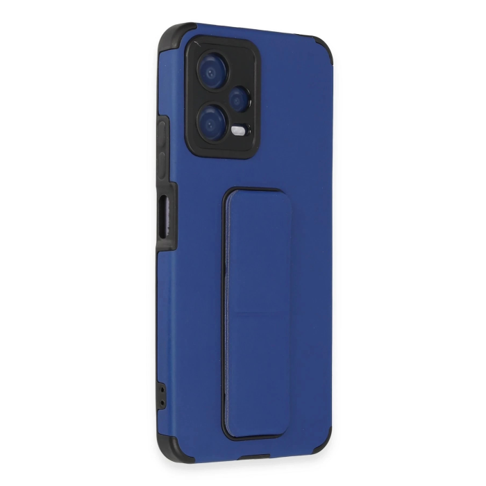 BFS  Xiaomi Poco X5 5G Kılıf Mega Standlı Silikon - Mavi