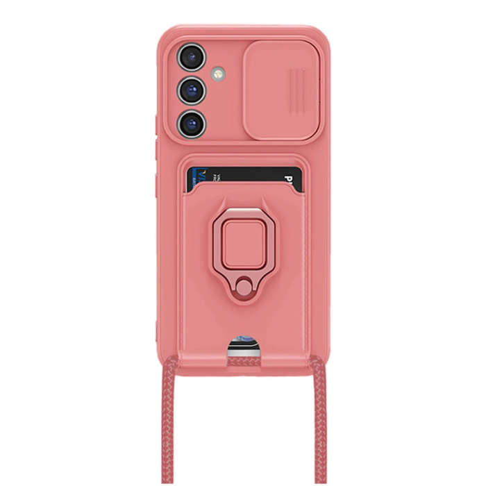 BFS  Samsung Galaxy A54 5G Kılıf Zuma Kartvizitli Yüzüklü Silikon - Pembe