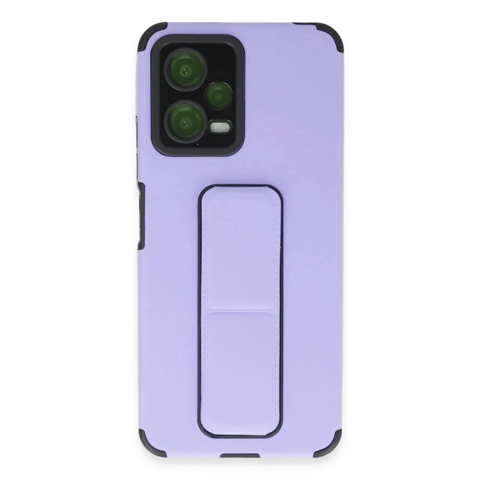 BFS  Xiaomi Poco X5 5G Kılıf Mega Standlı Silikon - Lila