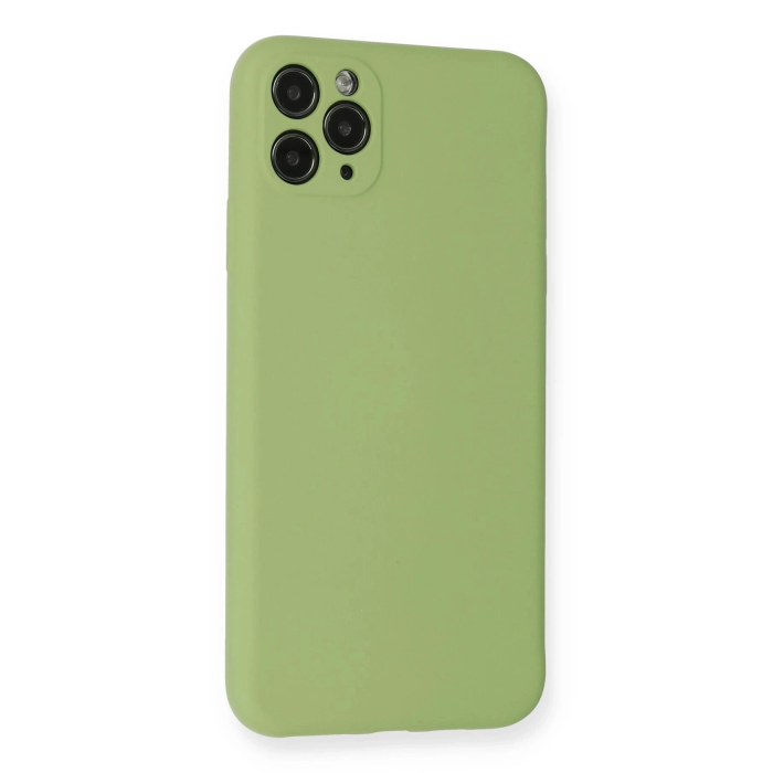 BFS  iPhone 11 Pro Max Kılıf Nano içi Kadife Silikon- Yeşil