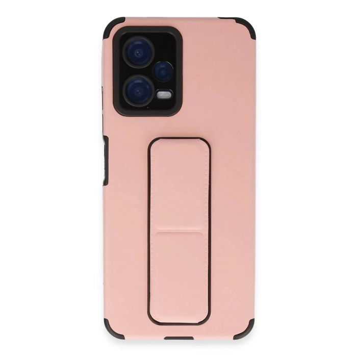 BFS  Xiaomi Poco X5 5G Kılıf Mega Standlı Silikon - Pudra