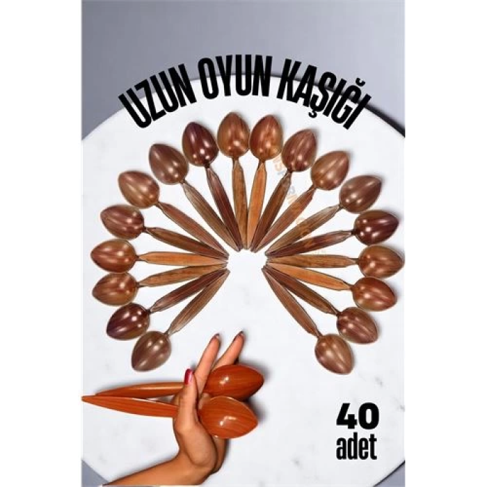 BFS Uzun Oyun Kaşığı Halk Oyunu Kaşığı - Kına Kaşığı Uzun Saplı Zeybek Oyun Kaşığı 40 ADET