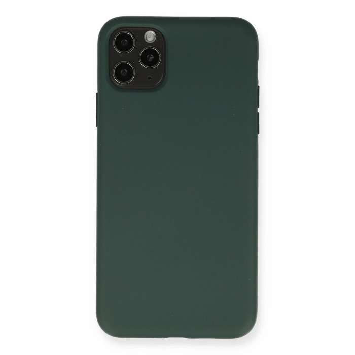 BFS  iPhone 11 Pro Max Kılıf Nano içi Kadife Silikon - Koyu Yeşil