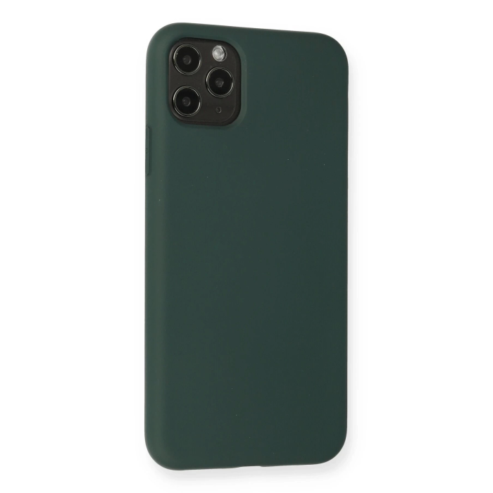 BFS  iPhone 11 Pro Max Kılıf Nano içi Kadife Silikon - Koyu Yeşil