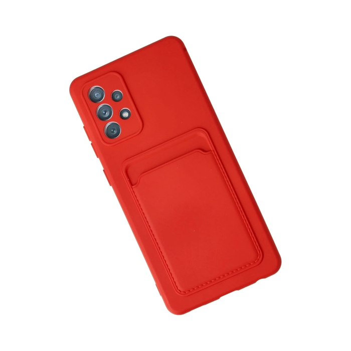 BFS  Samsung Galaxy A33 5G Kılıf Kelvin Kartvizitli Silikon - Kırmızı