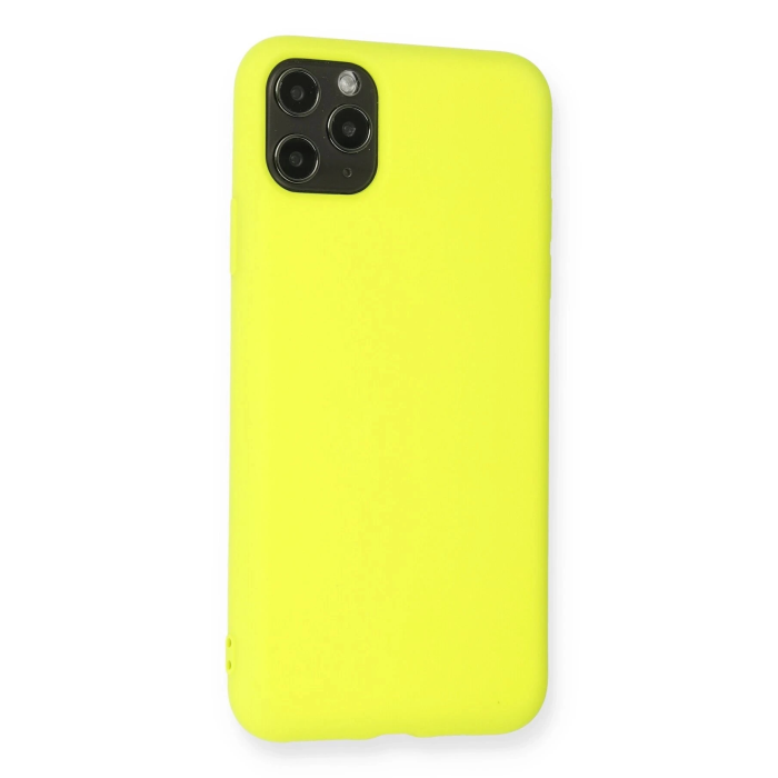 BFS  iPhone 11 Pro Max Kılıf Nano içi Kadife Silikon - Sarı