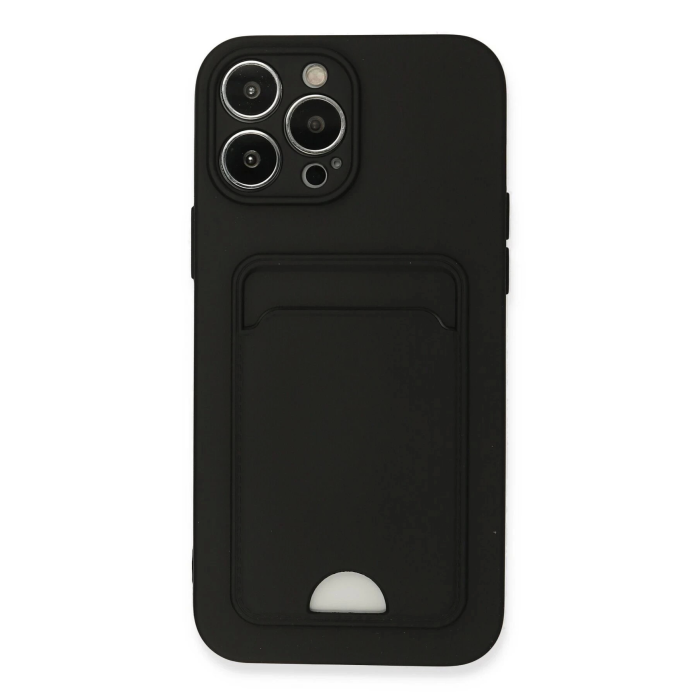 BFS  iPhone 13 Pro Max Kılıf Kelvin Kartvizitli Silikon - Siyah
