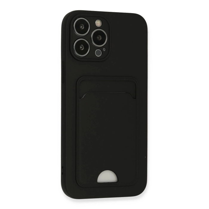 BFS  iPhone 13 Pro Max Kılıf Kelvin Kartvizitli Silikon - Siyah