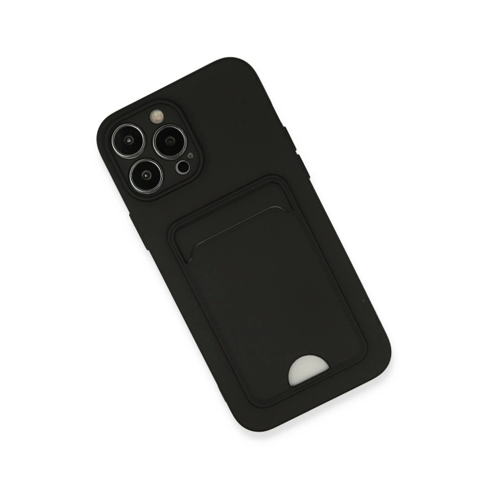 BFS  iPhone 13 Pro Max Kılıf Kelvin Kartvizitli Silikon - Siyah