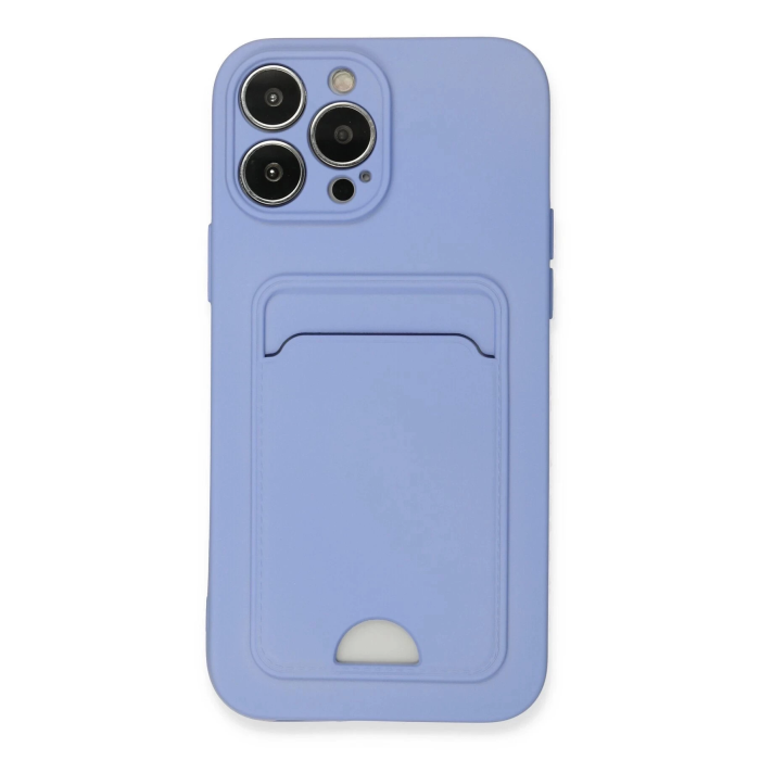 BFS  iPhone 13 Pro Max Kılıf Kelvin Kartvizitli Silikon - Lila