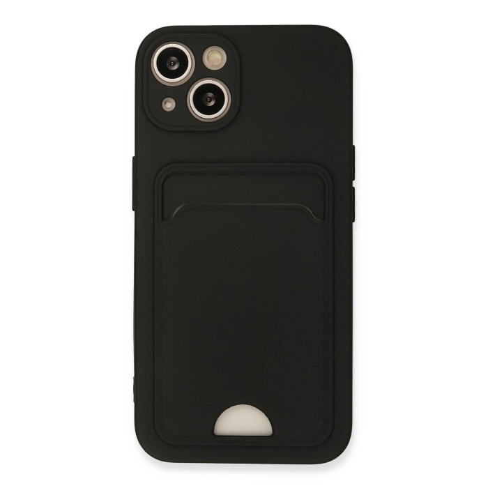 BFS  iPhone 13 Kılıf Kelvin Kartvizitli Silikon - Siyah