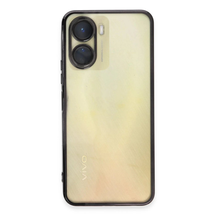 BFS  Vivo Y16 Kılıf Razer Lensli Silikon - Siyah
