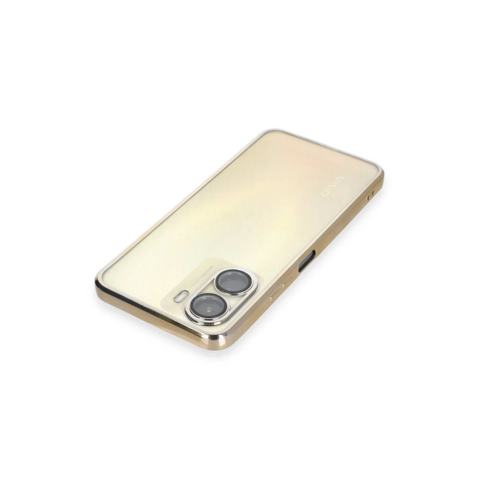 BFS  Vivo Y16 Kılıf Razer Lensli Silikon - Gold