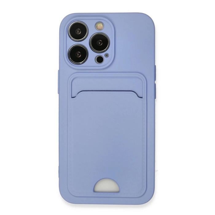 BFS  iPhone 13 Pro Kılıf Kelvin Kartvizitli Silikon - Lila