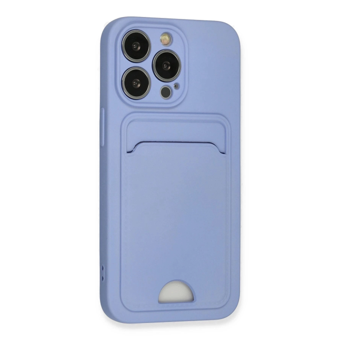 BFS  iPhone 13 Pro Kılıf Kelvin Kartvizitli Silikon - Lila
