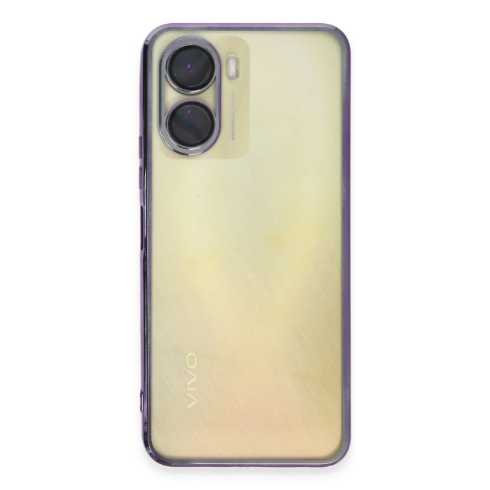 BFS  Vivo Y16 Kılıf Razer Lensli Silikon - Mor