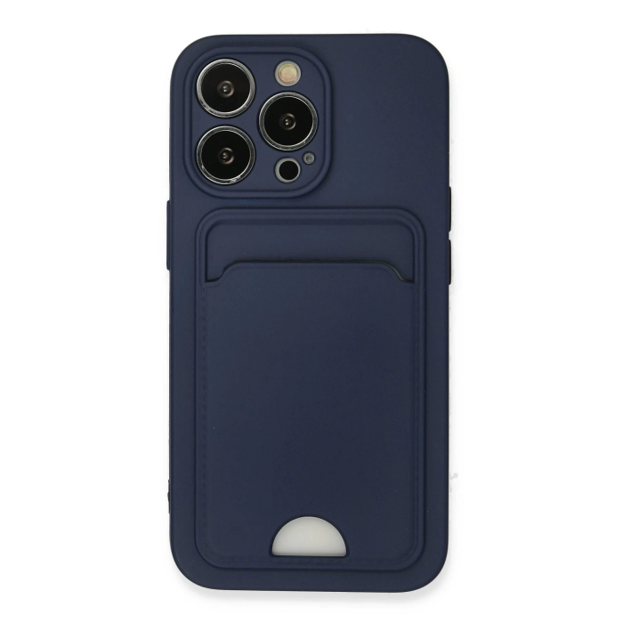 BFS  iPhone 13 Pro Kılıf Kelvin Kartvizitli Silikon - Lacivert