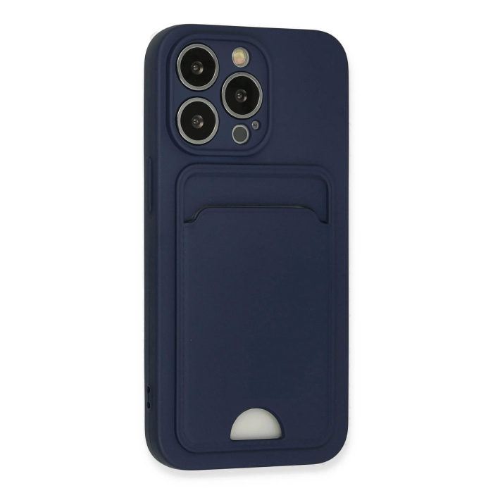 BFS  iPhone 13 Pro Kılıf Kelvin Kartvizitli Silikon - Lacivert