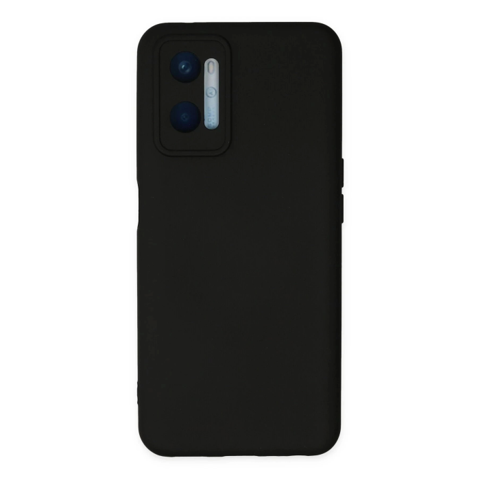 BFS  Oppo A96 Kılıf Nano içi Kadife Silikon - Siyah