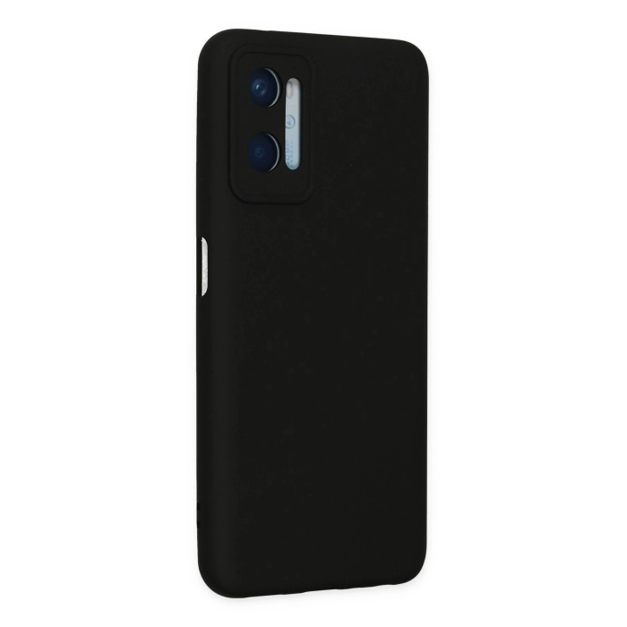 BFS  Oppo A96 Kılıf Nano içi Kadife Silikon - Siyah