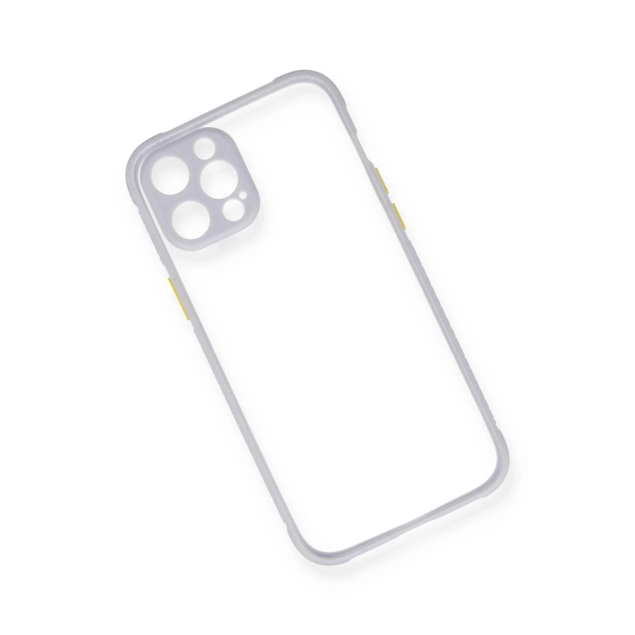 BFS  iPhone 12 Pro Max Kılıf Miami Şeffaf Silikon - Lila