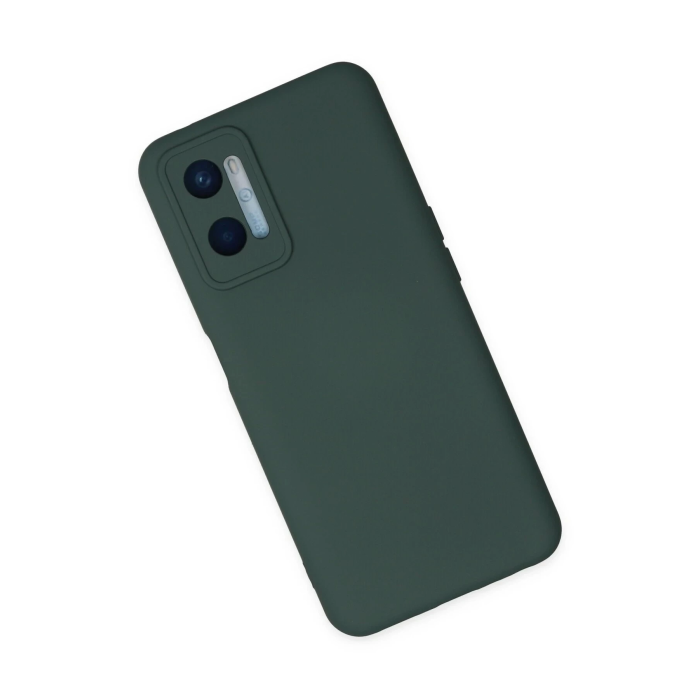 BFS  Oppo A96 Kılıf Nano içi Kadife Silikon - Koyu Yeşil