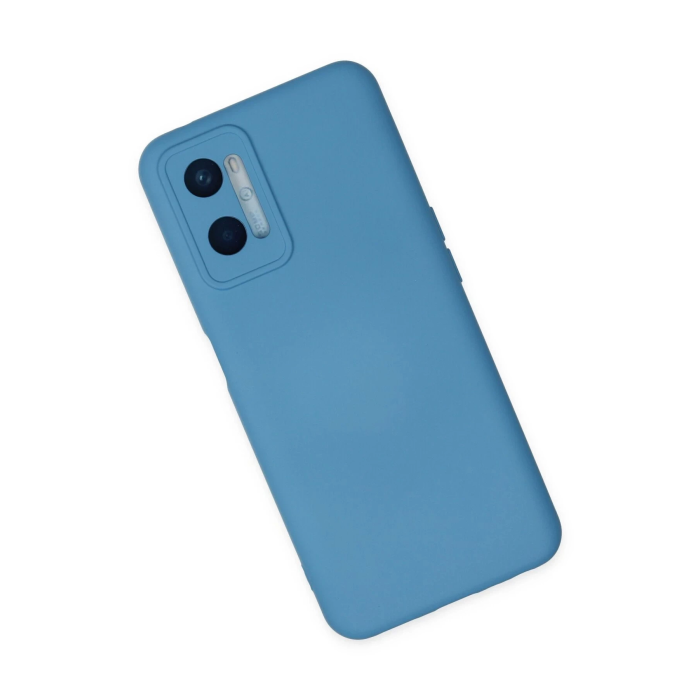 BFS  Oppo A96 Kılıf Nano içi Kadife Silikon - Mavi
