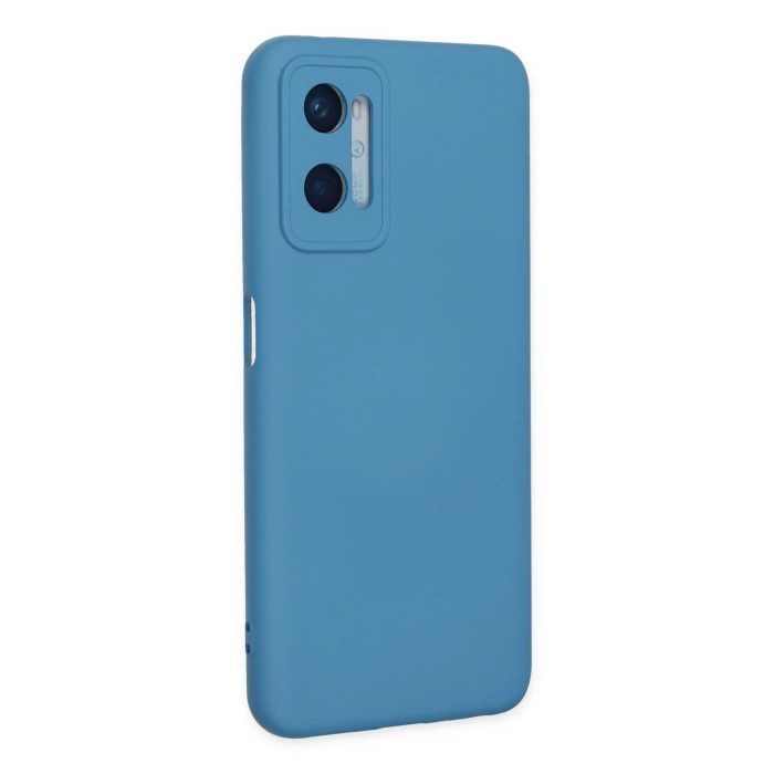 BFS  Oppo A96 Kılıf Nano içi Kadife Silikon - Mavi