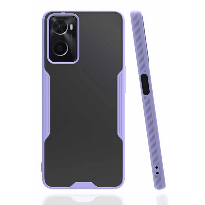 BFS  Oppo A96 Kılıf Platin Silikon - Lila