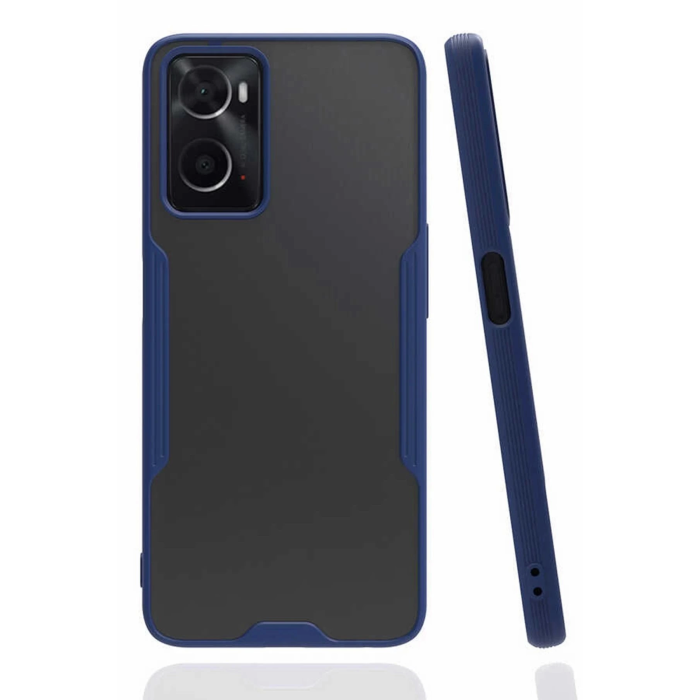BFS  Oppo A96 Kılıf Platin Silikon - Lacivert