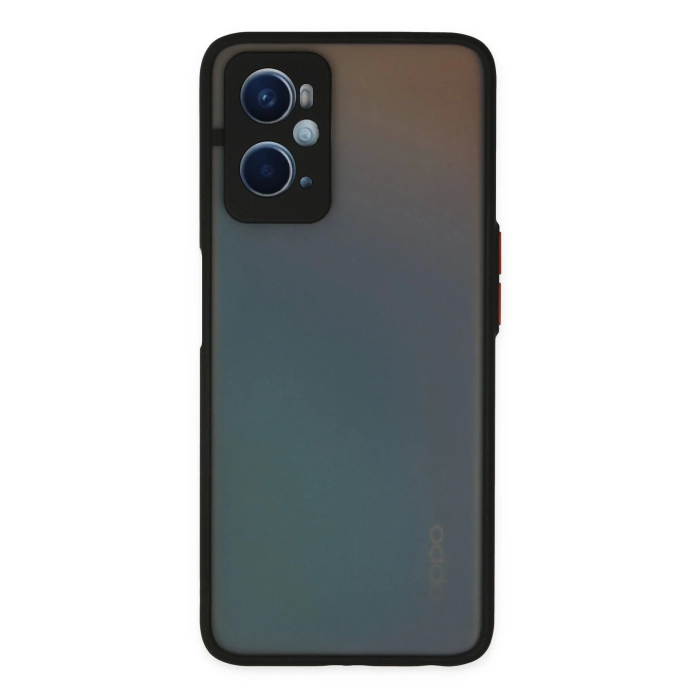 BFS  Oppo A96 Kılıf Montreal Silikon Kapak - Siyah
