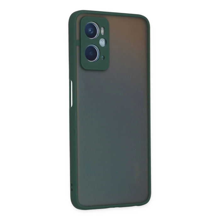 BFS  Oppo A96 Kılıf Montreal Silikon Kapak - Yeşil