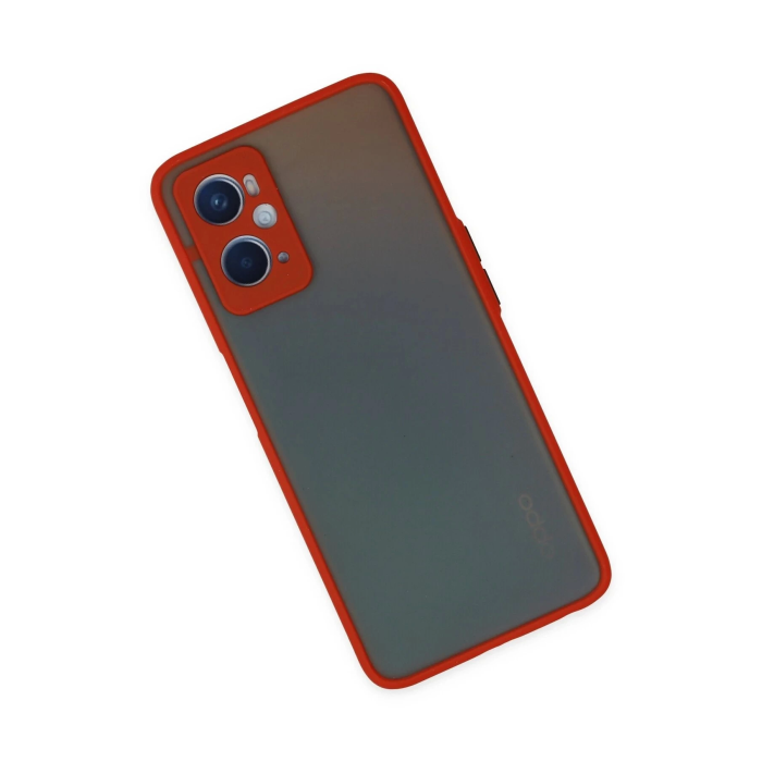 BFS  Oppo A96 Kılıf Montreal Silikon Kapak - Kırmızı