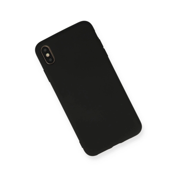 BFS  iPhone X Kılıf Nano içi Kadife Silikon - Siyah