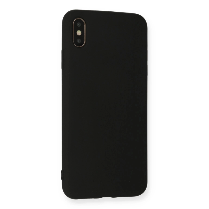 BFS  iPhone X Kılıf Nano içi Kadife Silikon - Siyah