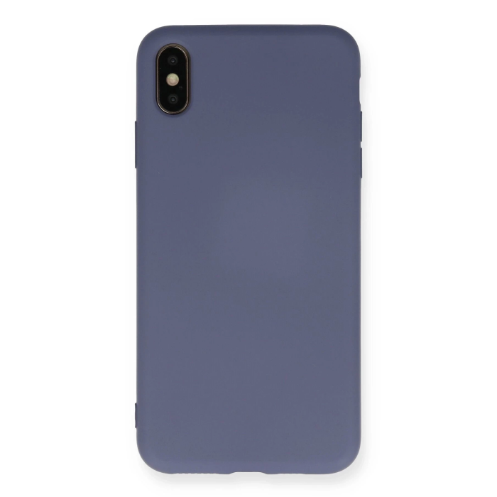 BFS  iPhone XS Max Kılıf Nano içi Kadife Silikon - Gri