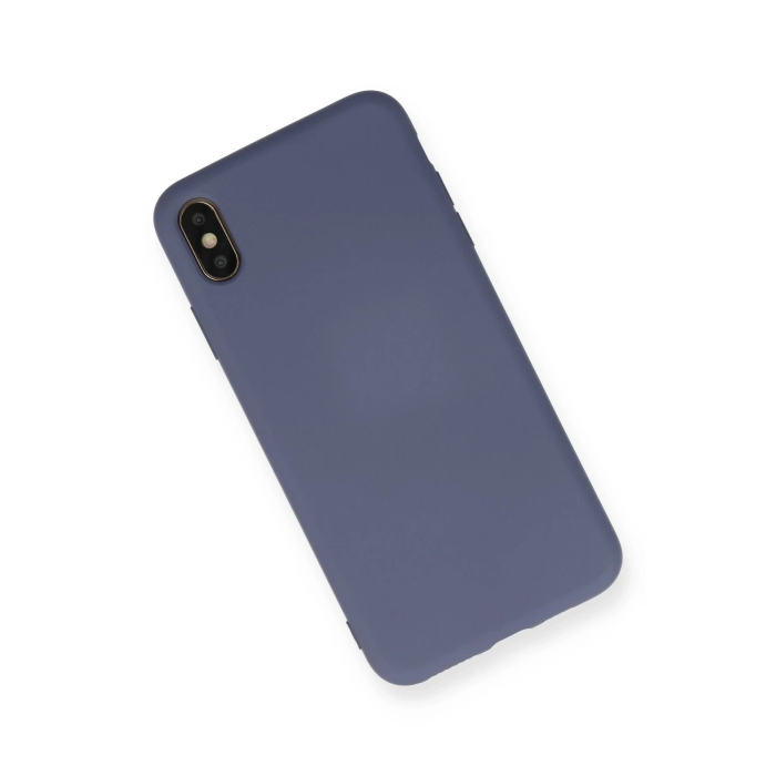 BFS  iPhone XS Max Kılıf Nano içi Kadife Silikon - Gri