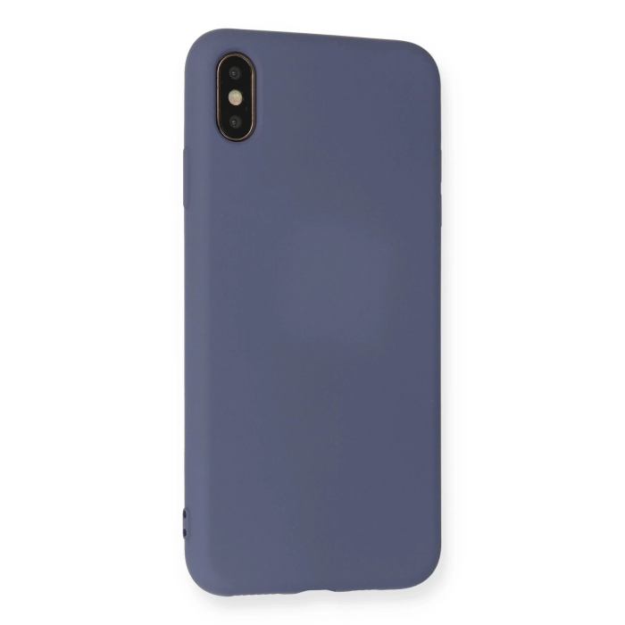 BFS  iPhone XS Max Kılıf Nano içi Kadife Silikon - Gri