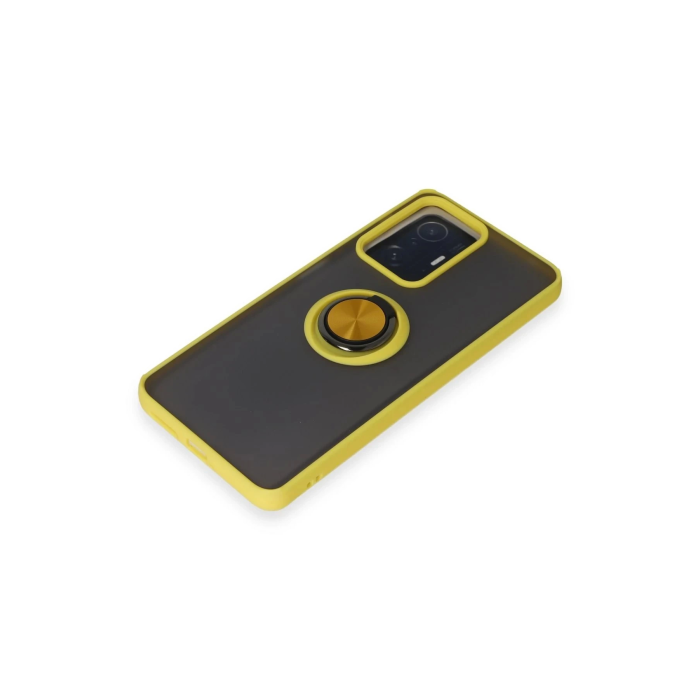 BFS  Xiaomi Mi 11T Pro Kılıf Montreal Yüzüklü Silikon Kapak - Sarı