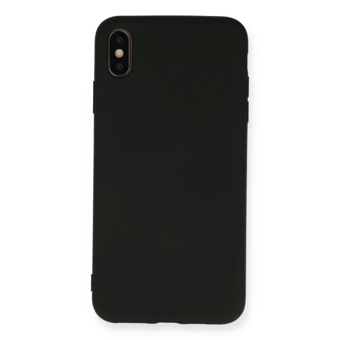 BFS  iPhone XS Max Kılıf Nano içi Kadife Silikon - Siyah