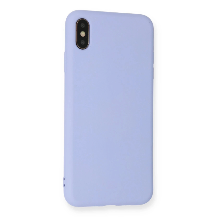 BFS  iPhone XS Max Kılıf Nano içi Kadife Silikon - Lila