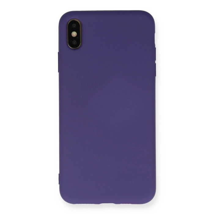 BFS  iPhone XS Max Kılıf Nano içi Kadife Silikon - Mor