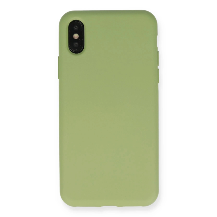 BFS  iPhone XS Max Kılıf Nano içi Kadife Silikon - Yeşil