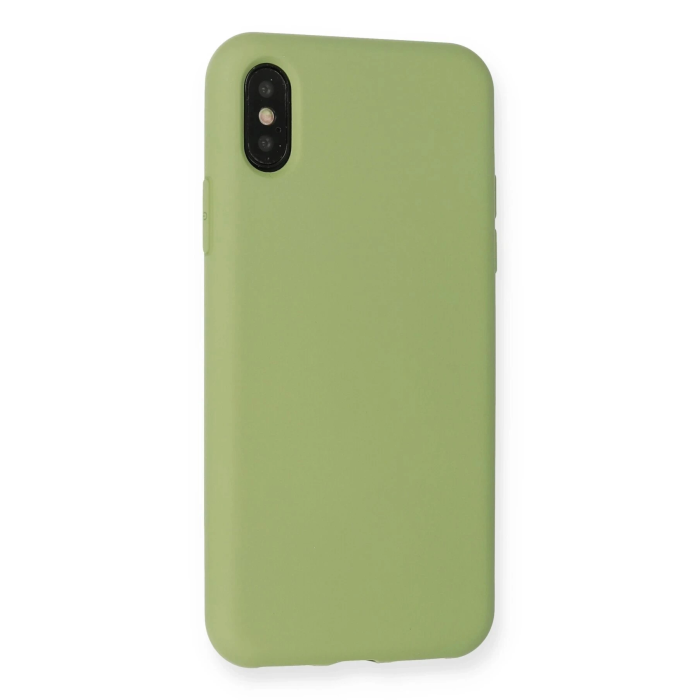 BFS  iPhone XS Max Kılıf Nano içi Kadife Silikon - Yeşil