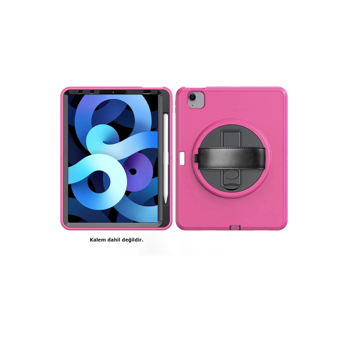 BFS  iPad 2022 10.9 (10.nesil) Kılıf Hand Strap Tablet Kılıfı - Pembe