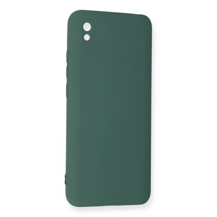 BFS  Xiaomi Redmi 9A Kılıf Nano içi Kadife Silikon - Koyu Yeşil